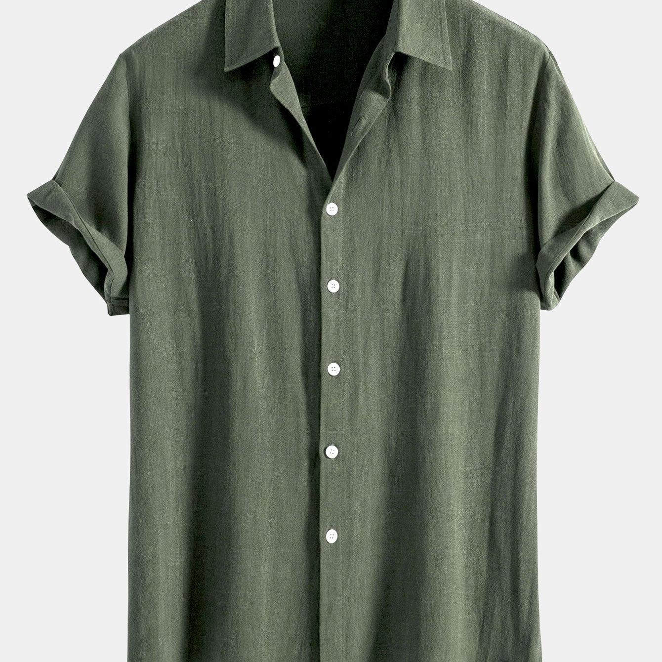 Button-Up Shirt in Linen and Rayon Blend