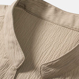 Ruched texture<tc>red</tc> V-neck shirt &amp; crepe texture<tc>red</tc> Straight pants