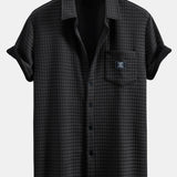 Short-Sleeve Waffle Shirt & Drawstring Waffle Joggers