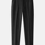 Contrast Textured Knit Polo & Slim Fit Tapered Trousers