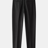 Contrast Textured Knit Polo & Slim Fit Tapered Trousers