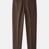 Twisted Jacquard Crew Neck Button Up Knit Shirt & Slim Fit Tapered Trousers
