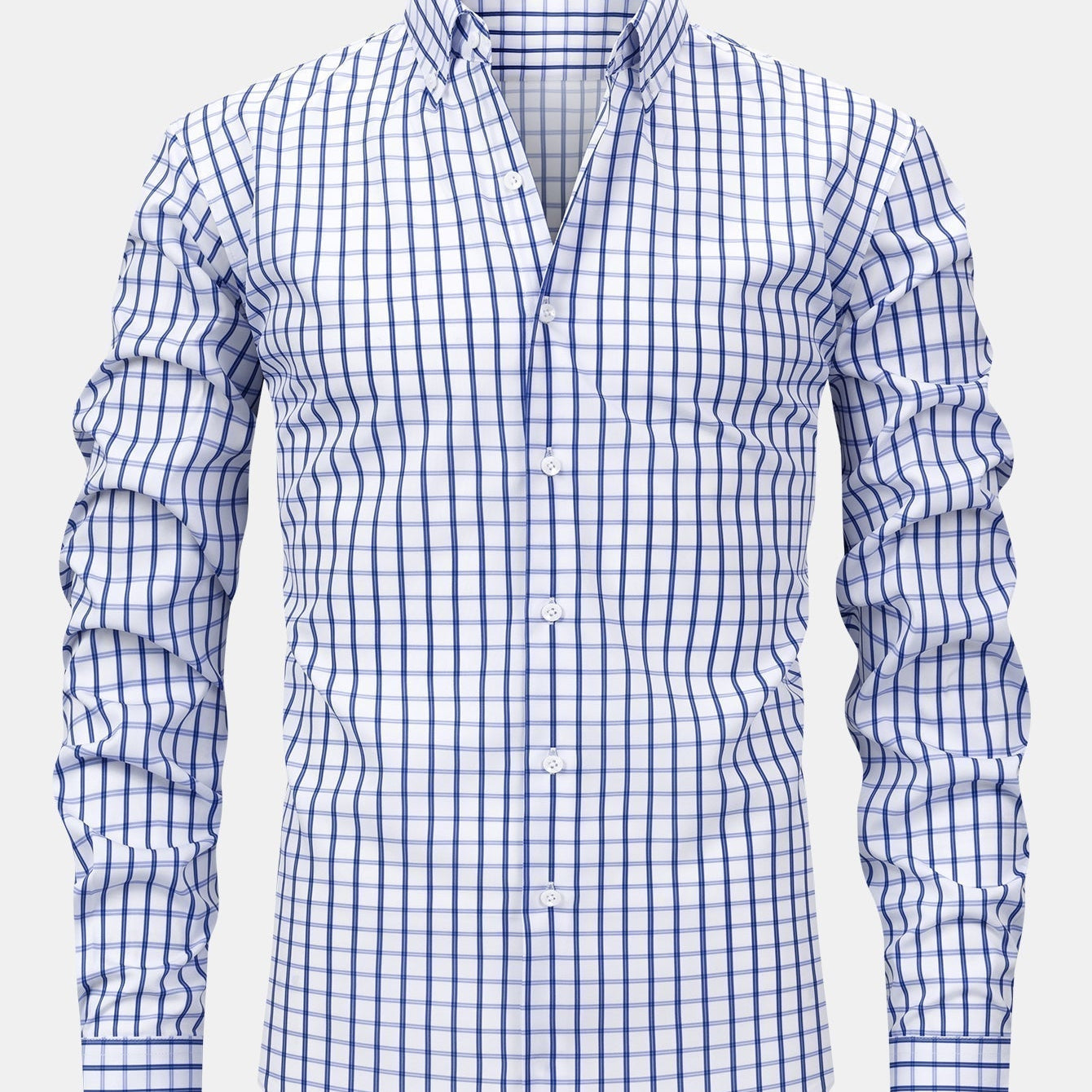 Long Sleeve Checkered Shirt with Buttons