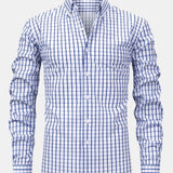 Long Sleeve Checkered Shirt with Buttons