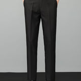Contrast Trim Waffle Zipper Knit Polo & Slim Fit Tapered Trousers