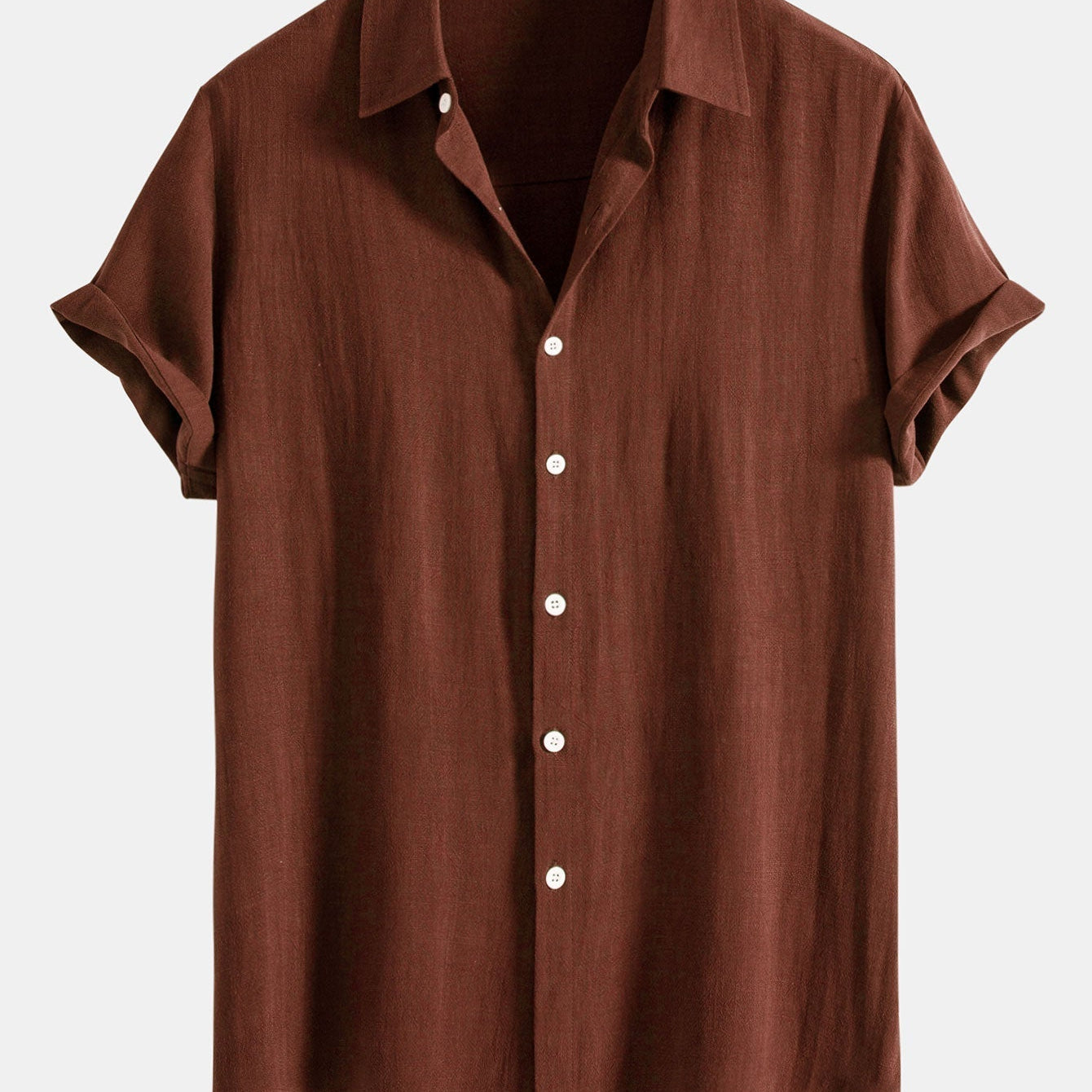 Button-Up Shirt in Linen and Rayon Blend