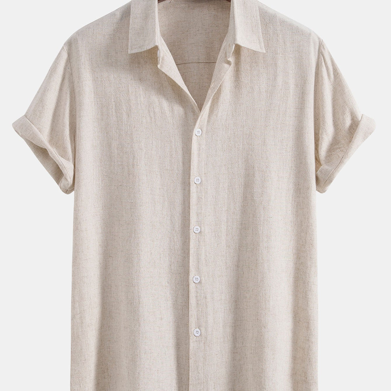 Button-Up Shirt in Linen and Rayon Blend