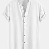 Ruched texture<tc>red</tc> V-neck shirt &amp; crepe texture<tc>red</tc> Straight pants