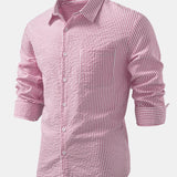 Striped Button-Up Seersucker Shirt