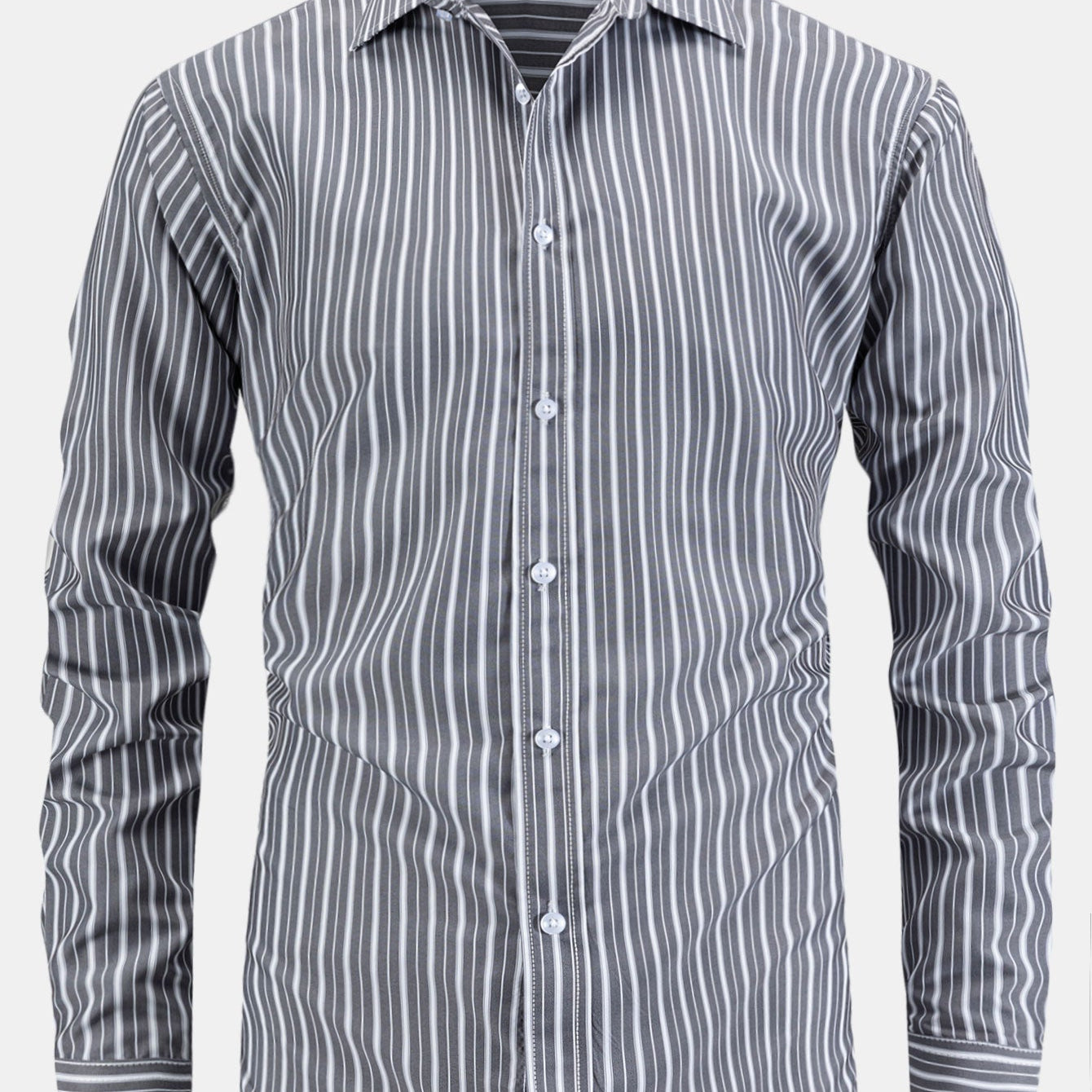 Long Sleeve Striped Button-Up Shirt