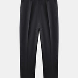 Contrast Trim Stripe Johnny Collar Polo & Slim Fit Tapered Trousers