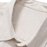Linen Rayon Mix Button Shirt & Straight Leg Linen Pants