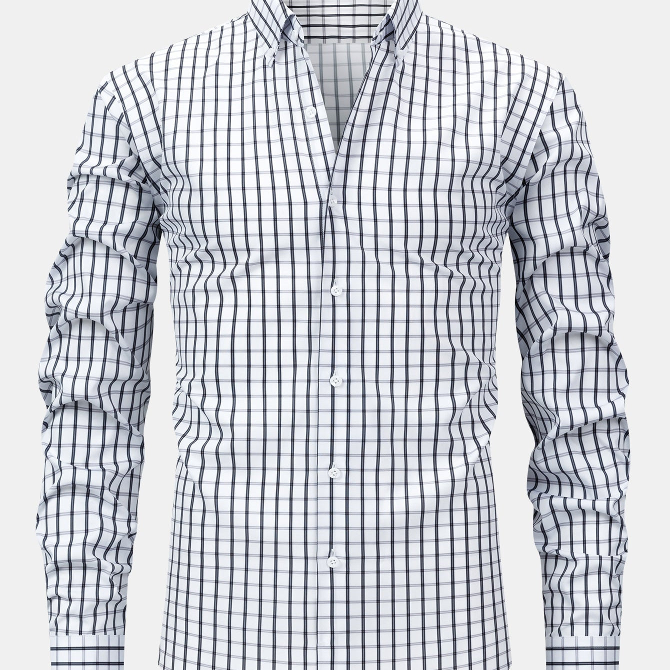 Long Sleeve Checkered Shirt with Buttons
