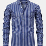 Long Sleeve Striped Shirt with Buttons