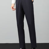Linen Ribbed Knit Polo & Slim Fit Tapered Trousers