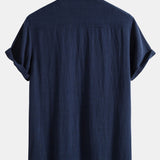 Linen Rayon Mix Button Shirt & Straight Leg Linen Pants