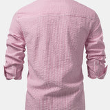 Striped Button-Up Seersucker Shirt