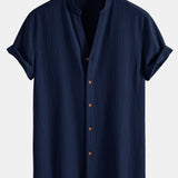 Ruched texture<tc>red</tc> V-neck shirt &amp; crepe texture<tc>red</tc> Straight pants