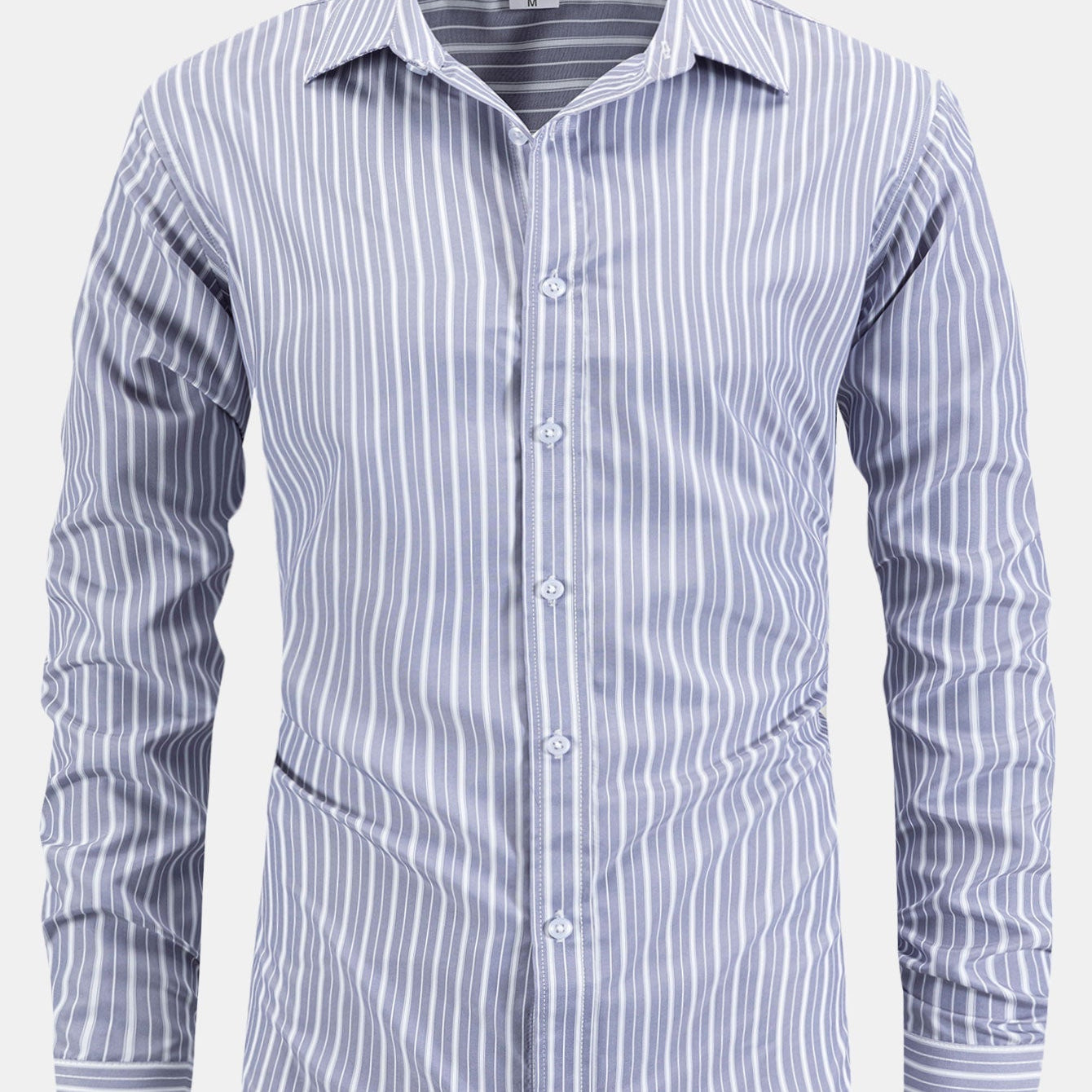 Long Sleeve Striped Button-Up Shirt