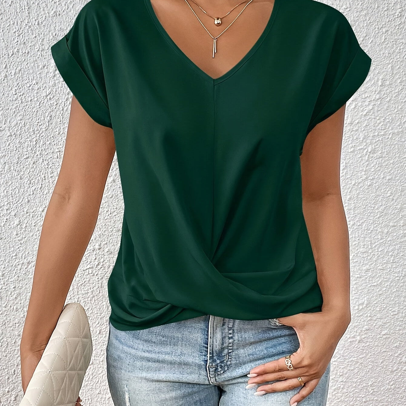 Cleo™ Classic T-shirt with V Neckline