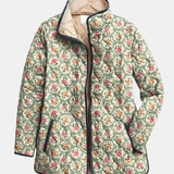 Aveline | Vintage Floral Art Print Quilted Jacket