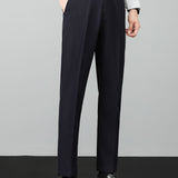 Contrast Textured Knit Polo & Slim Fit Tapered Trousers