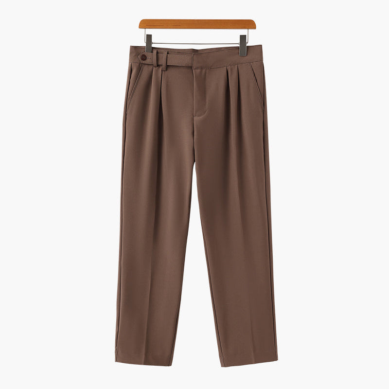 Alessio Romano | Tailored Pleated Trousers with Refined Structure For Men