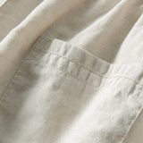 Johnny Collar Striped Open Knit Polo & Straight Leg Linen Pants