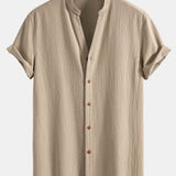 Ruched texture<tc>red</tc> V-neck shirt &amp; crepe texture<tc>red</tc> Straight pants