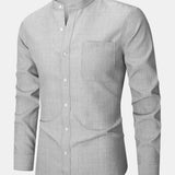 Textured Long Sleeve Turtleneck Shirt