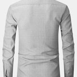 Textured Long Sleeve Turtleneck Shirt