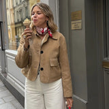 Camille Moreau | Cropped Suede Jacket For Women