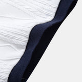 Contrast Geometry Jacquard Knit Polo & Slim Fit Tapered Trousers