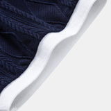 Contrast Geometry Jacquard Knit Polo & Slim Fit Tapered Trousers