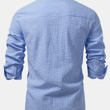 Striped Button-Up Seersucker Shirt