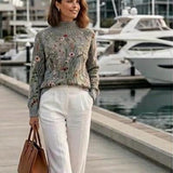 Maurine™ | Vintage Floral Knit Jumper