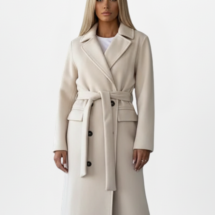 Charlotte Beaumont | Double Breasted Long Coat For Women