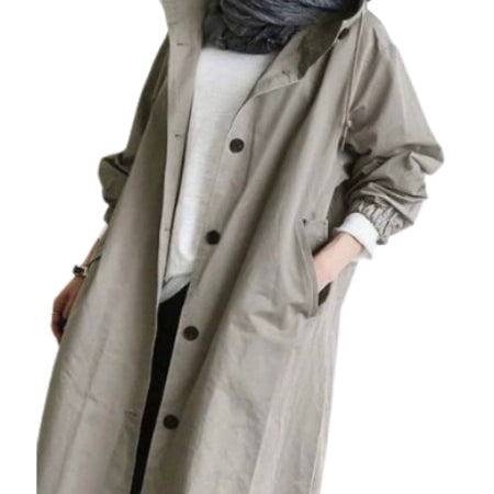 Lucienne Moreau | Long Hooded Rain Jacket For Women