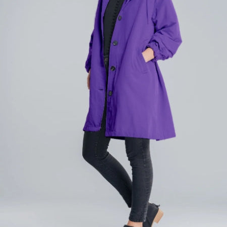 Lucienne Moreau | Long Hooded Rain Jacket For Women