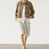 Women's Cropped Suede Jacket — Autumn Outerwear Australia