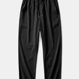 Ruched texture<tc>red</tc> V-neck shirt &amp; crepe texture<tc>red</tc> Straight pants
