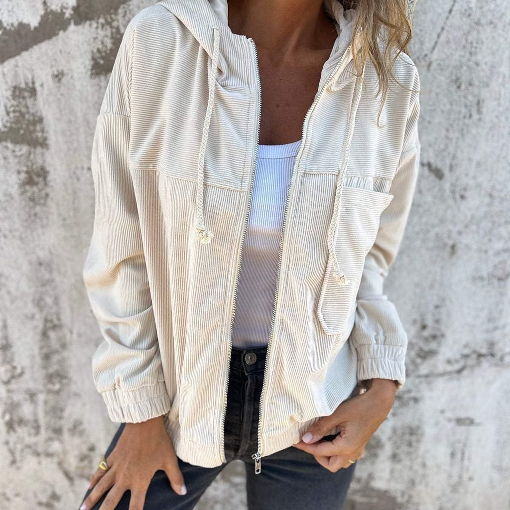 Léa Morel | Corduroy Hooded Jacket For Women