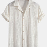 Geometric Jacquard Cuban Shirt
