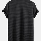 Short-Sleeve Waffle Shirt & Drawstring Waffle Joggers