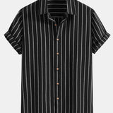 Cotton-Blend Striped Button-Up Shirt & Straight-Leg Linen Trousers