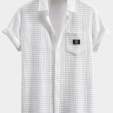 Short-Sleeve Waffle Shirt & Drawstring Waffle Joggers