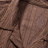 Geometric Jacquard Cuban Shirt & Straight Linen Pants