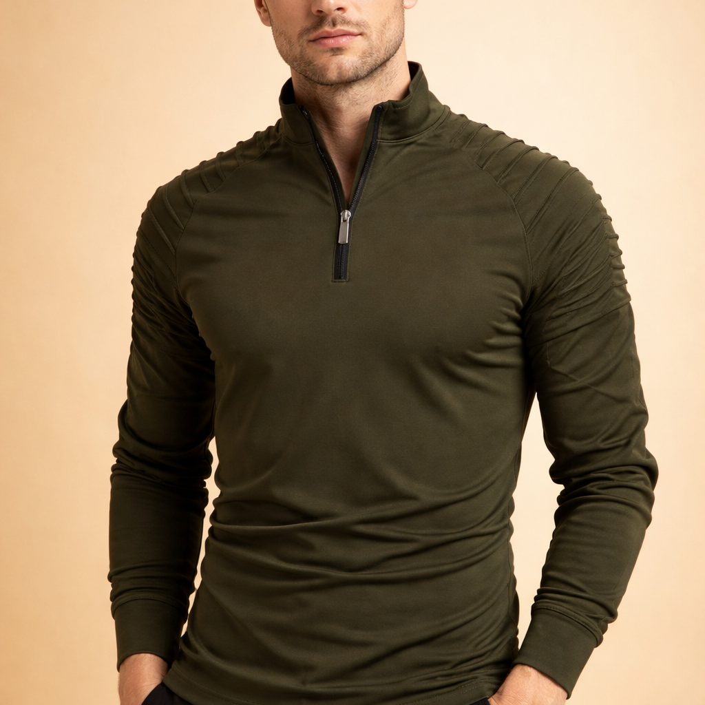 Marco Bellini | Performance Zip Neck Long Sleeve For Men