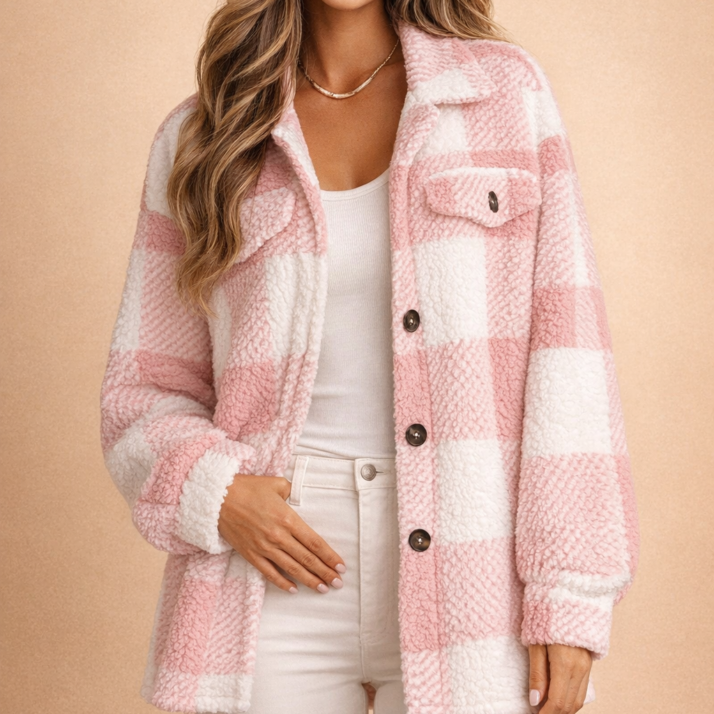 Amélie Laurent | Check Shirt Jacket For Women